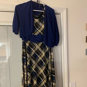Dress with cardigan